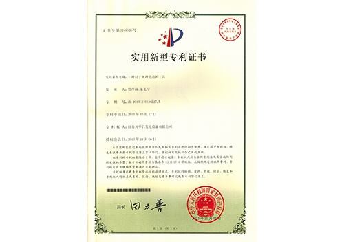 處理毛邊工具zhuanli證書